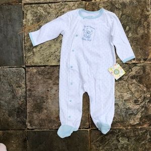 Little Me Boys Footed Onesie